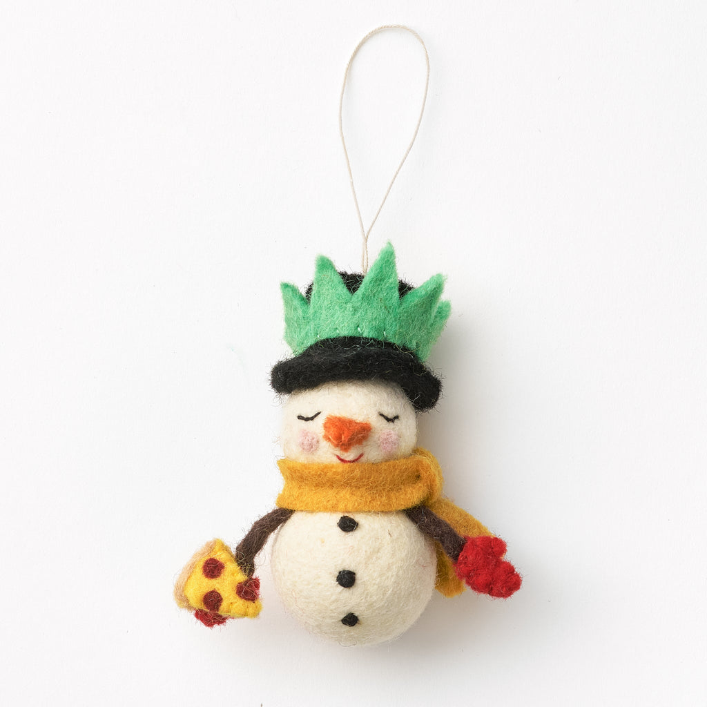 Felt NYC Snowman Ornament