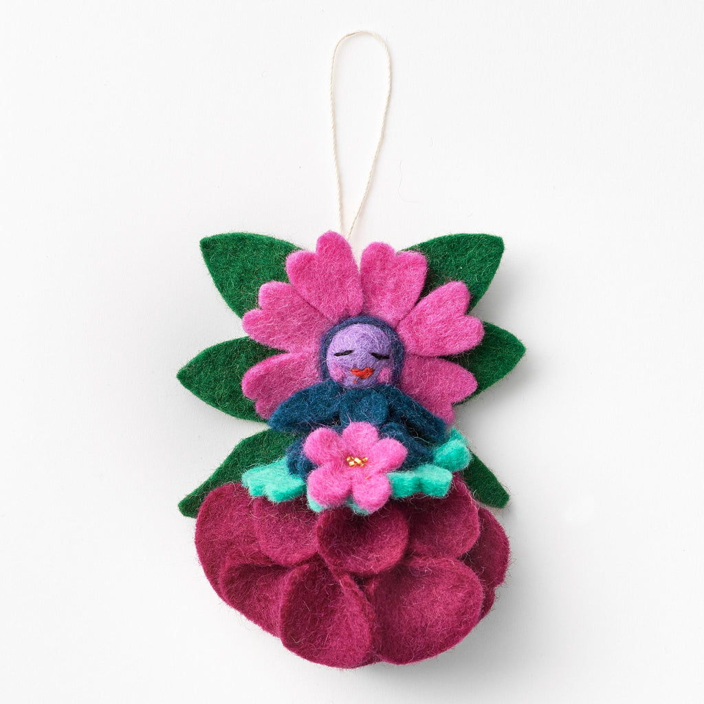 Felt Flower Angel Ornament