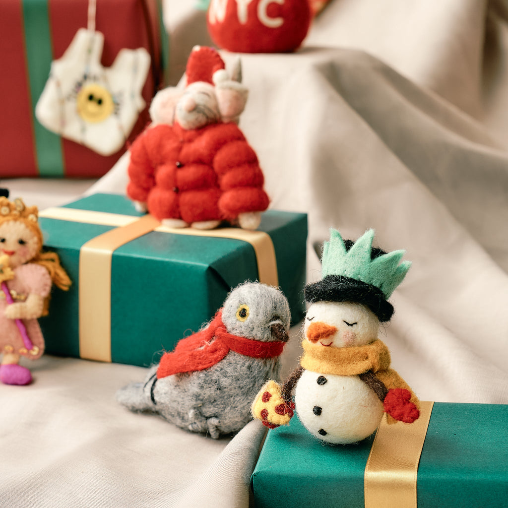 Felt NYC Snowman Ornament