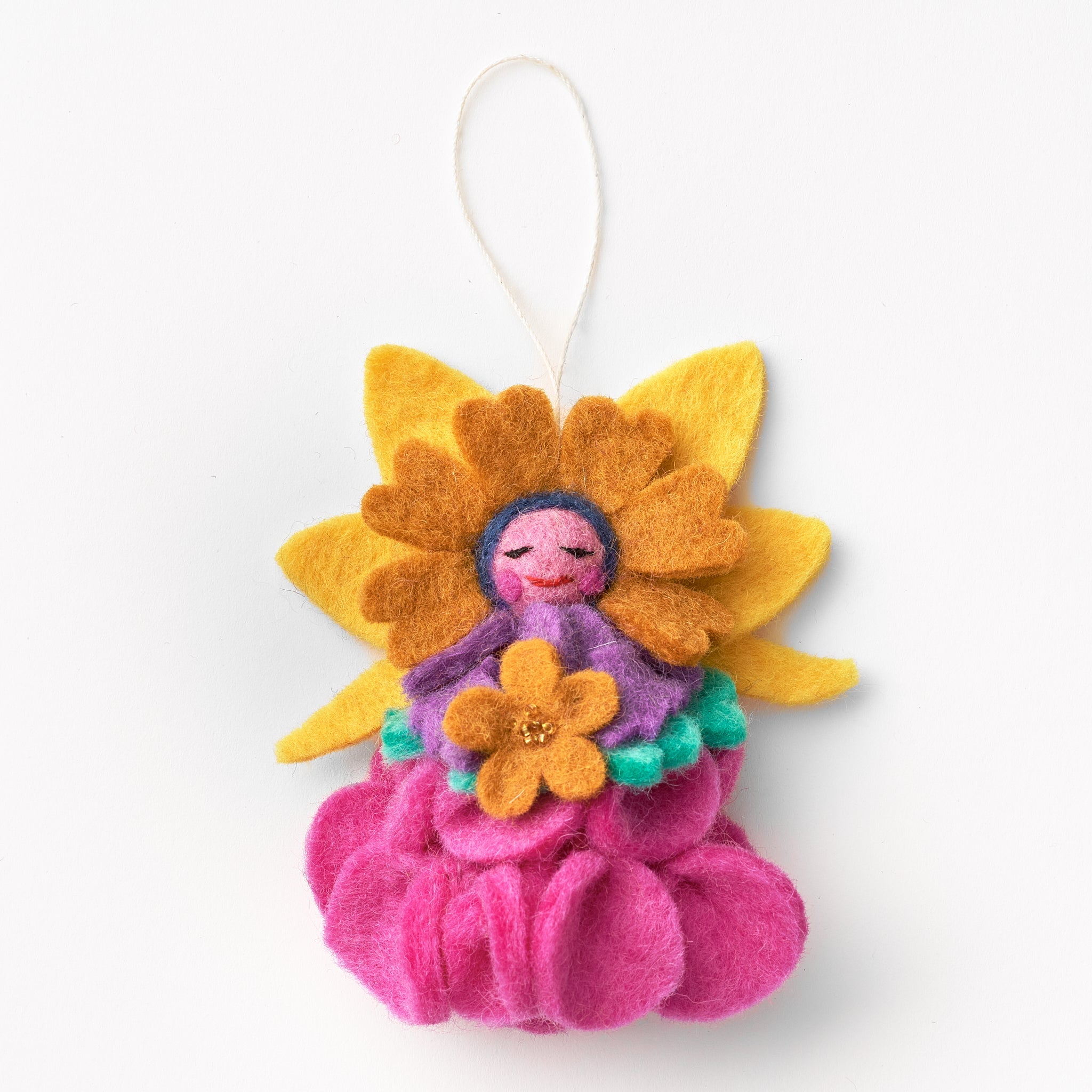 Felt Flower Angel Ornament
