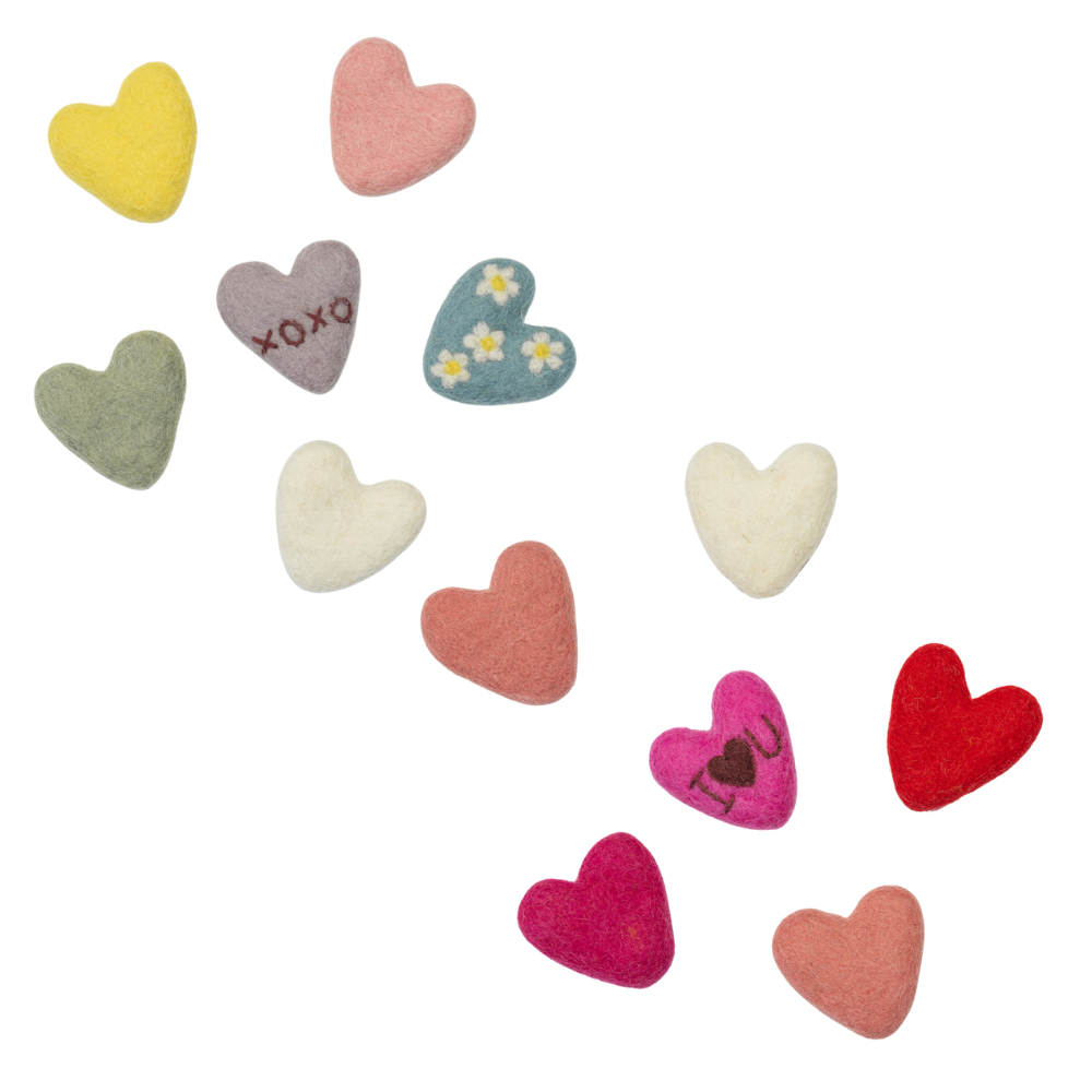 Felt Valentine Hearts