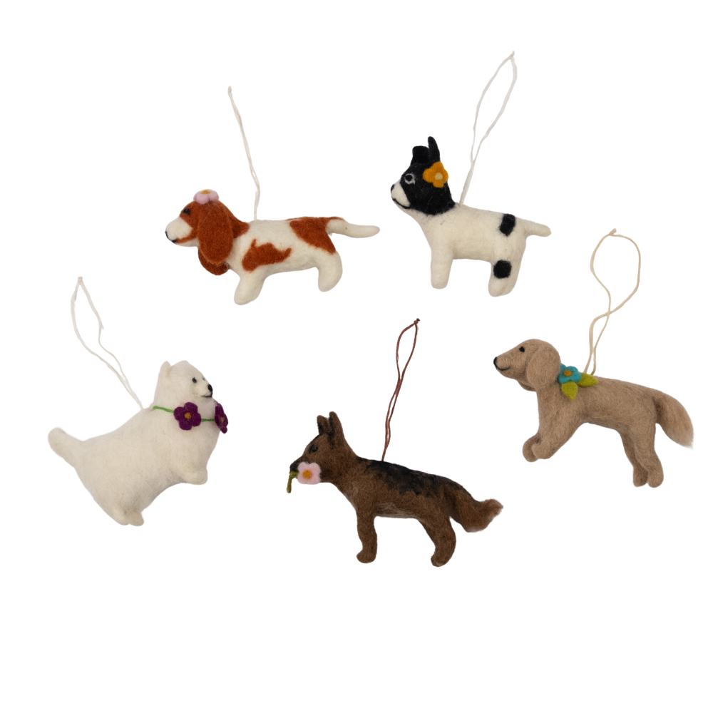Felt Dog Breed Ornament
