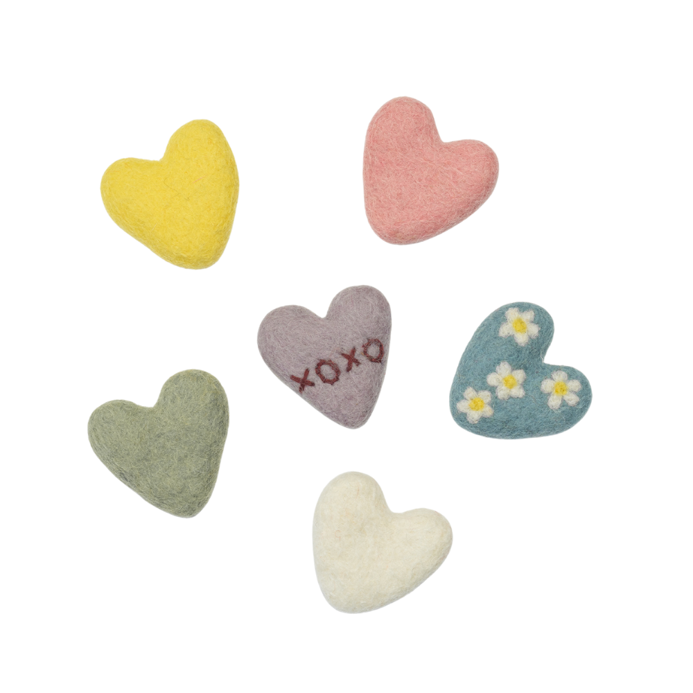 Felt Valentine Hearts