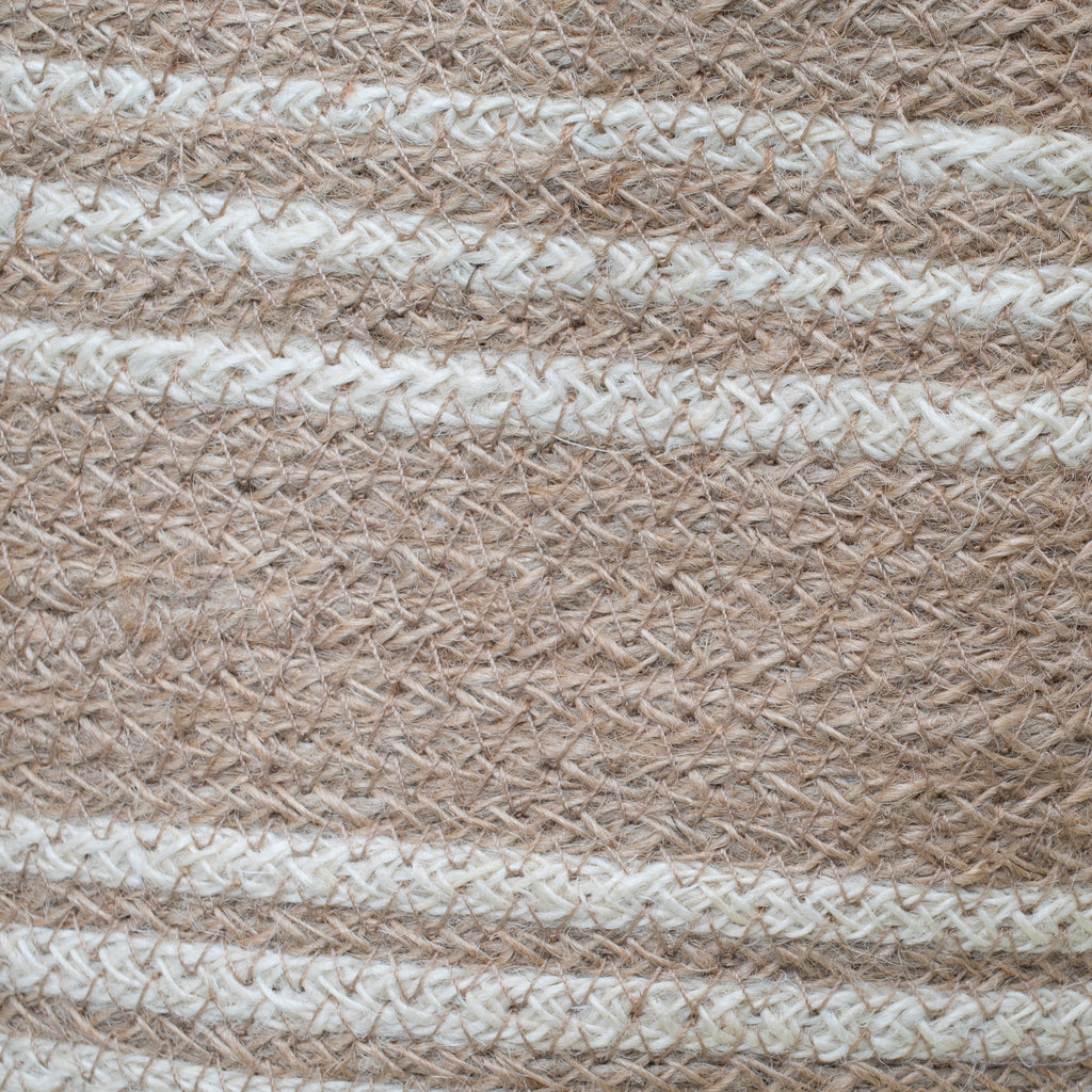 Medium Striped Jute Basket