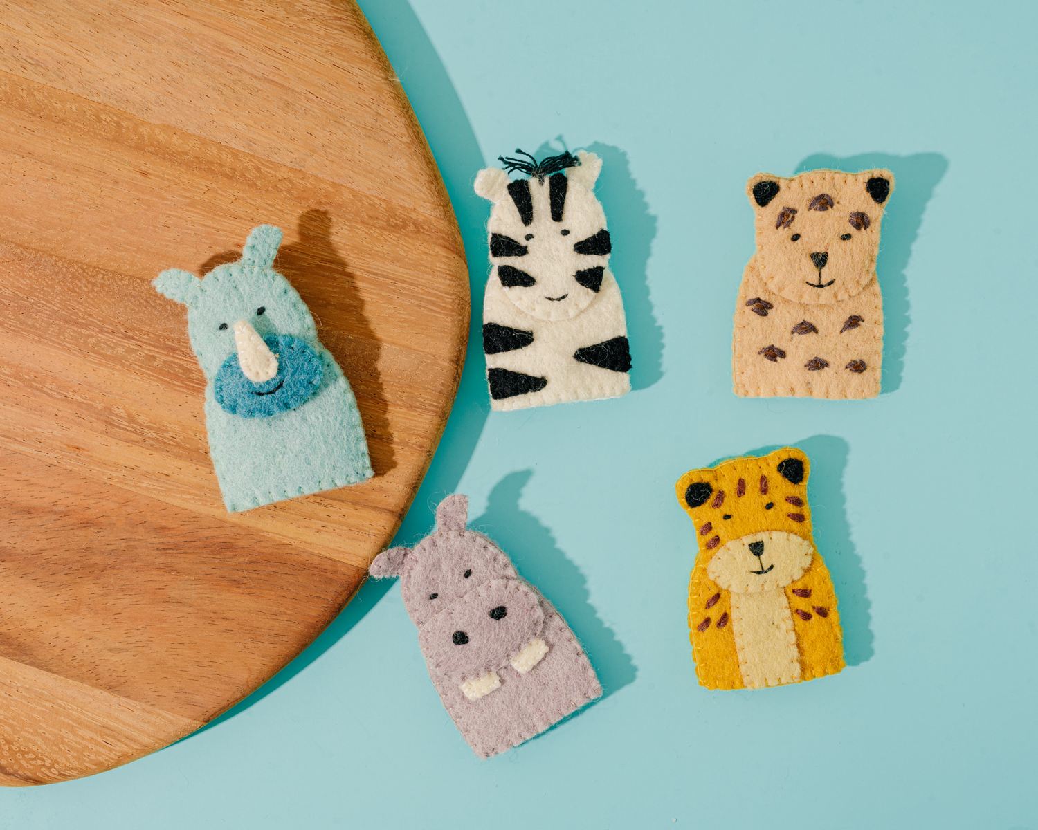 Felt Safari Finger Puppets