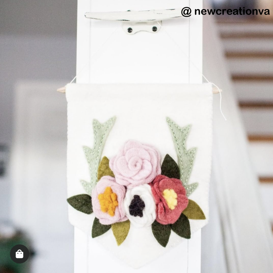 Felt Flower Banner