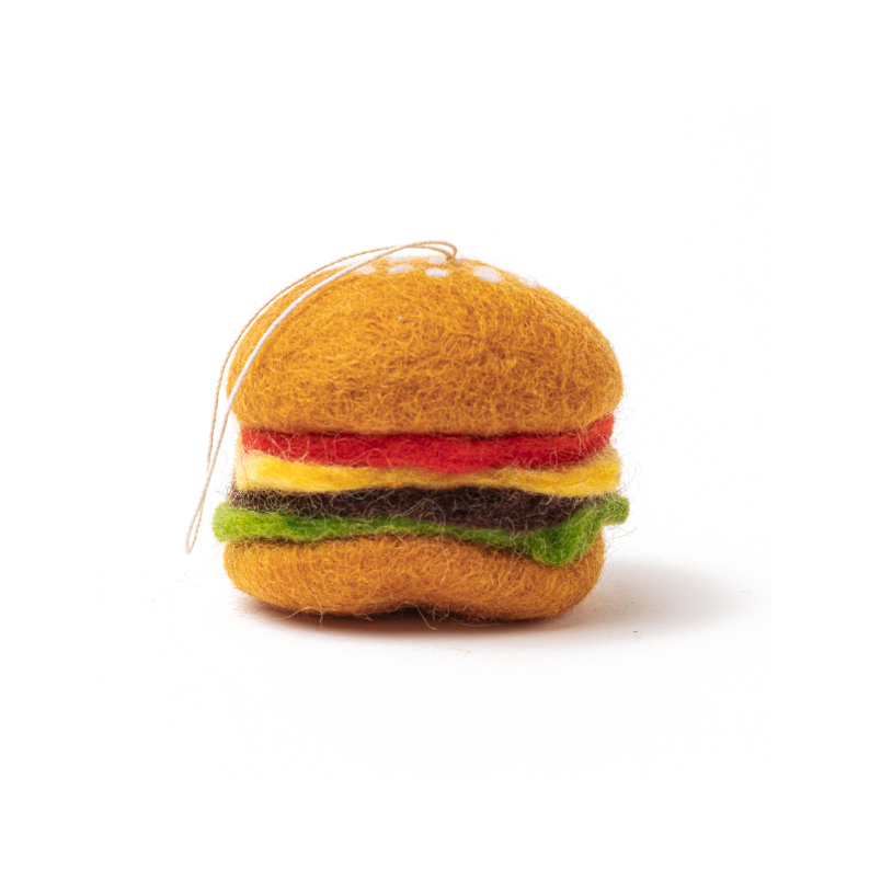 Felt Burger Ornament