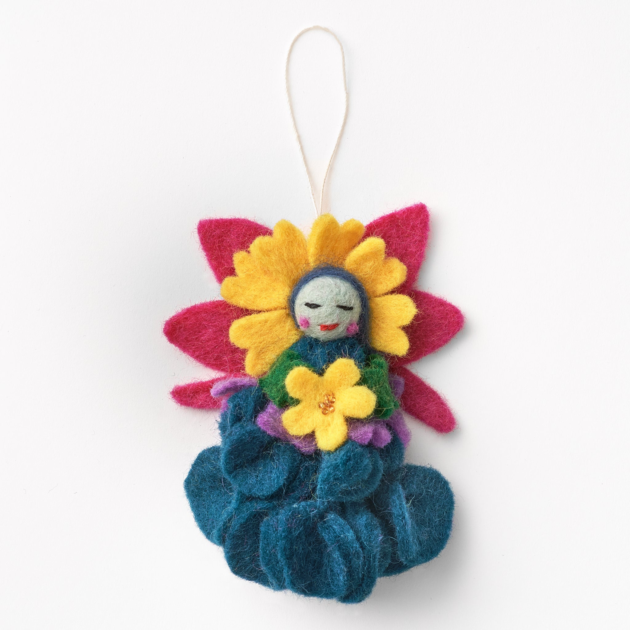 Felt Flower Angel Ornament
