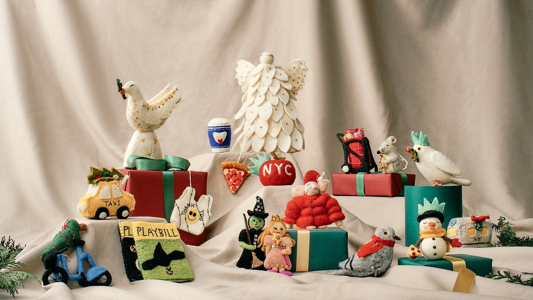Felt Big Apple Ornament