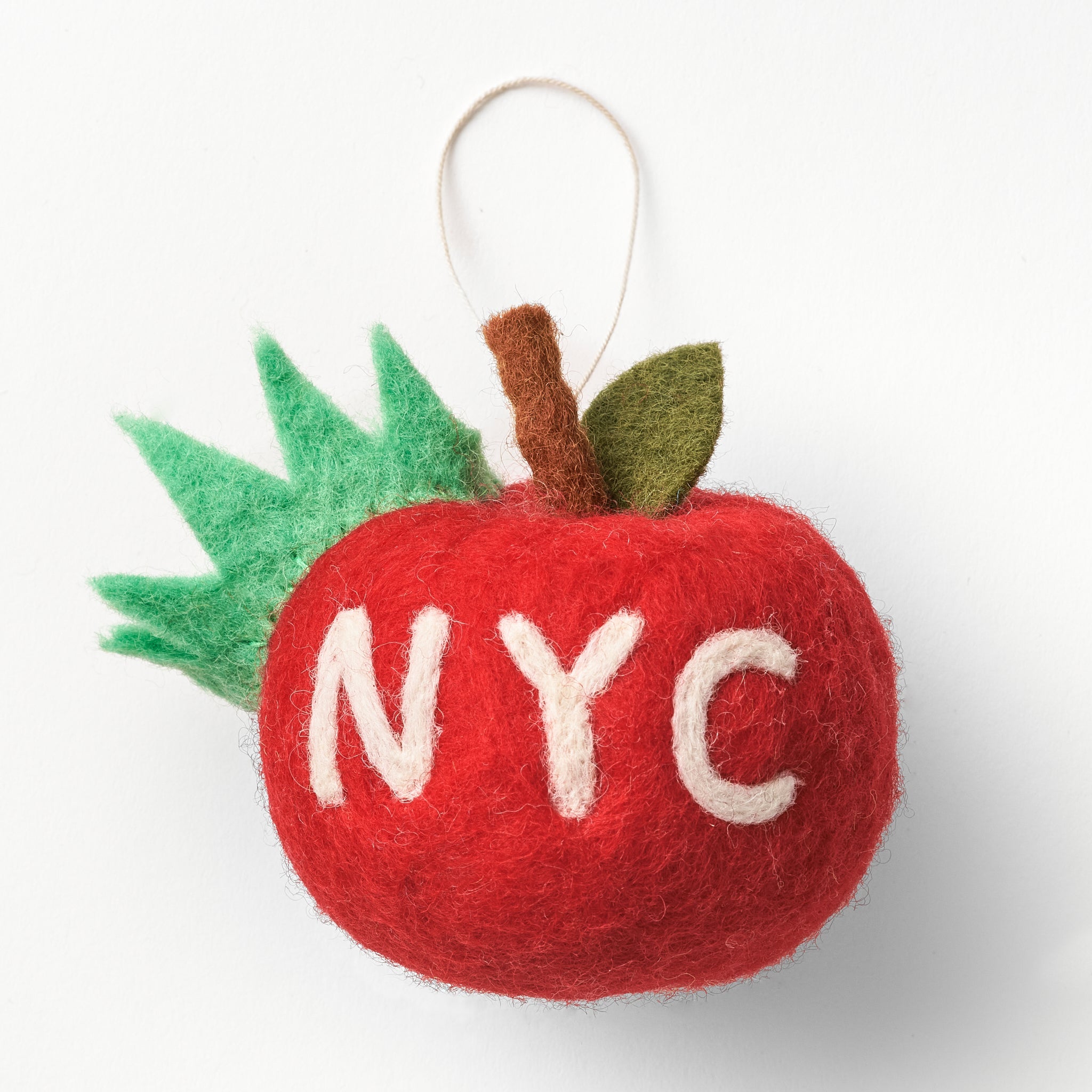 Felt Big Apple Ornament