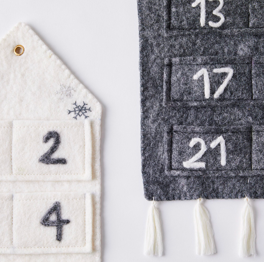Felt Advent Calendars Cream