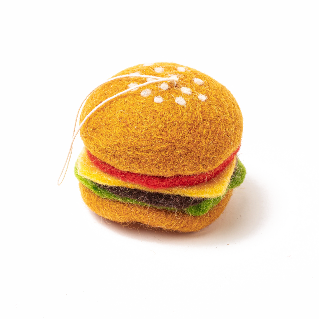 Felt Burger Ornament