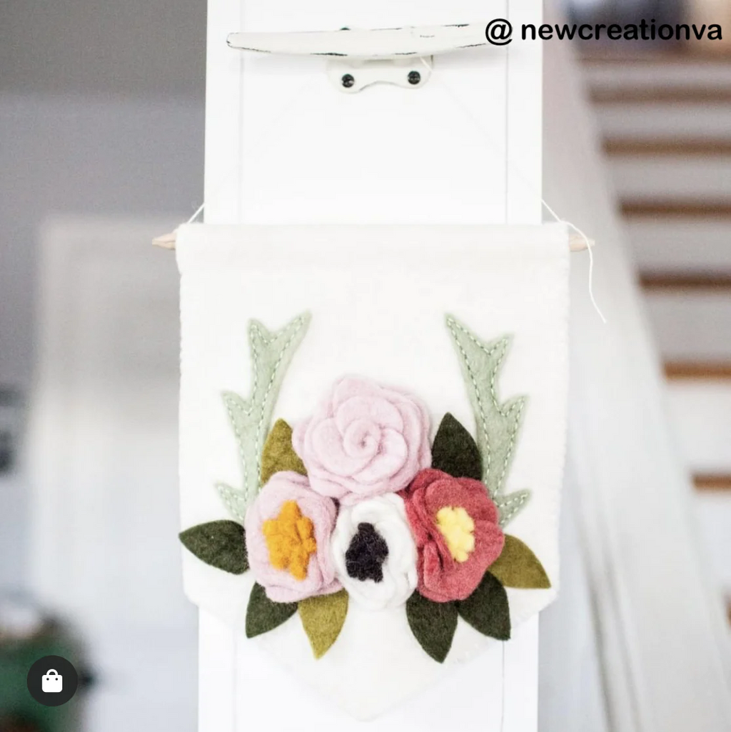 Felt Flower Banner