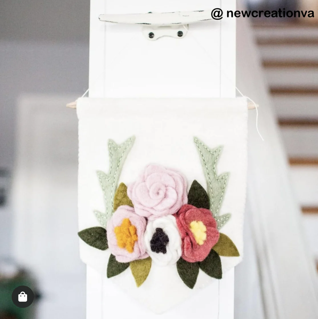 Felt Flower Banner